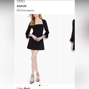 Likely cocktail feather dress